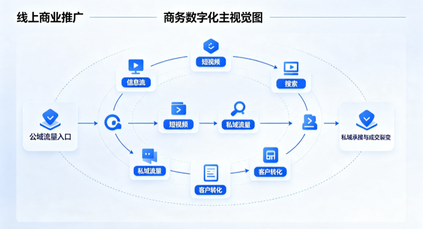 斗门区线上商业推广怎么做？全域流量闭环搭建与低成本转化实战指南